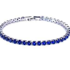 SAPHIRE 18k White Gold Bracelet!